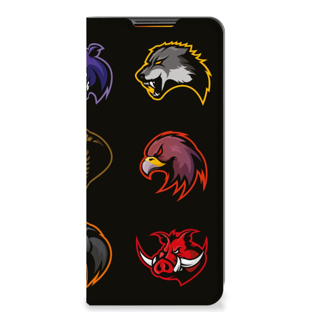 Xiaomi Mi 11i | Poco F3 Magnet Case Cartoon with colorful animal graphics on a black background.