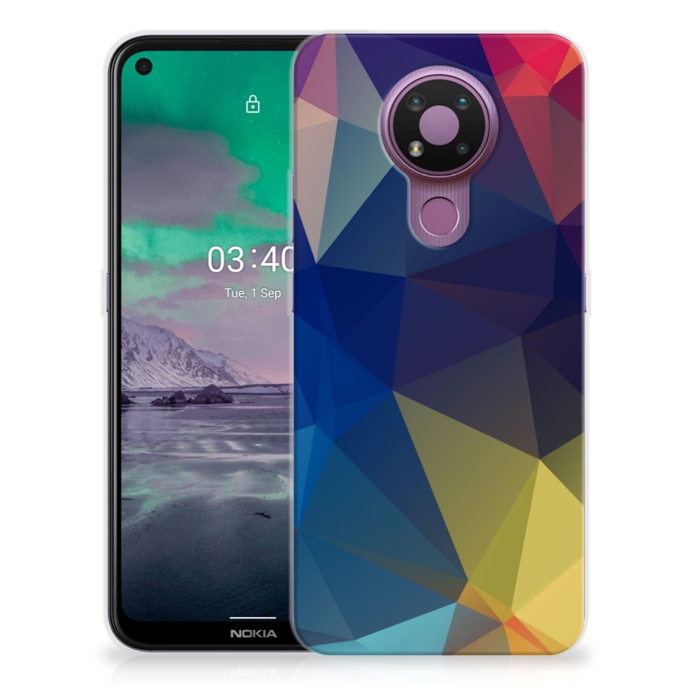 Nokia 3.4 TPU Hoesje Polygon Dark