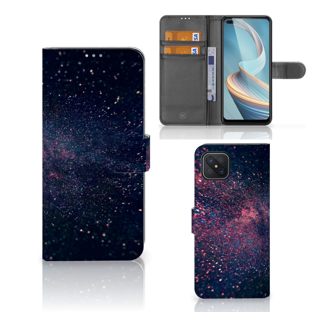 OPPO Reno4 Z Book Case Stars