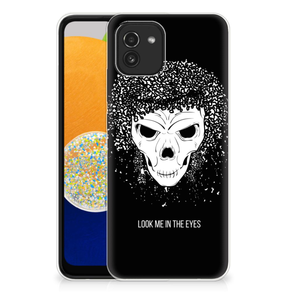 Silicone Back Case Samsung Galaxy A03 Skull Hair B2C Telecom