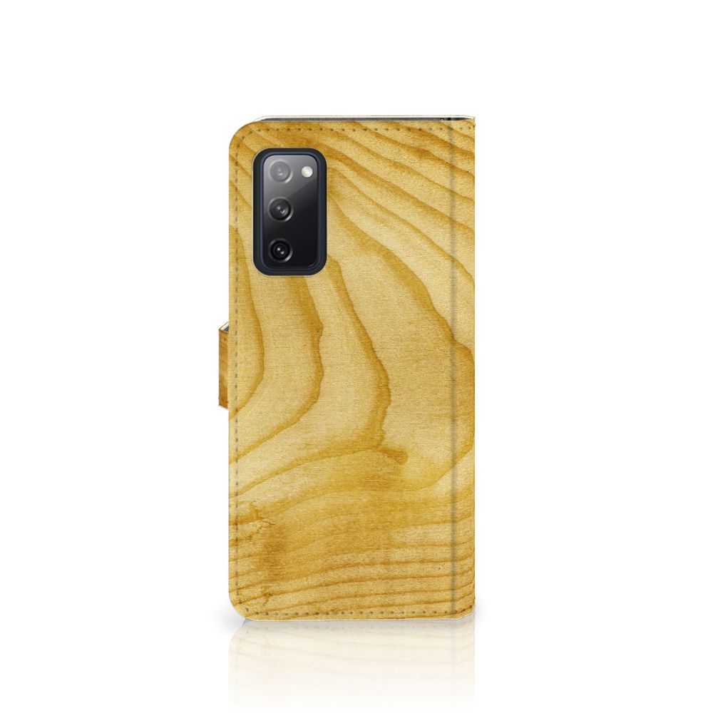 Samsung Galaxy S20 FE Book Style Case Licht Hout