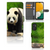 Samsung Galaxy A14 4G Telefoonhoesje met Pasjes Panda met afbeelding van een panda op groene achtergrond.