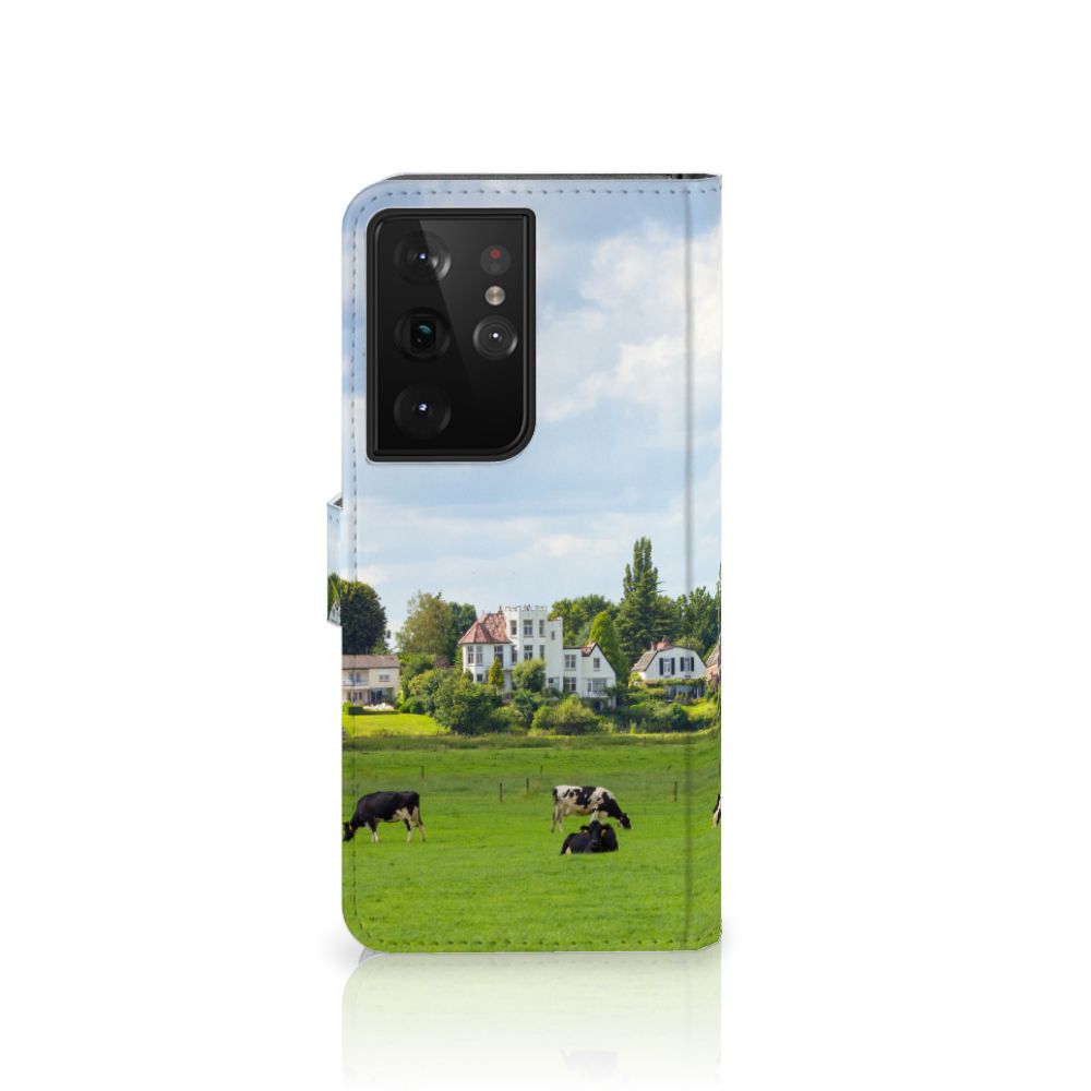 Samsung Galaxy S21 Ultra Telefoonhoesje met Pasjes Koeien