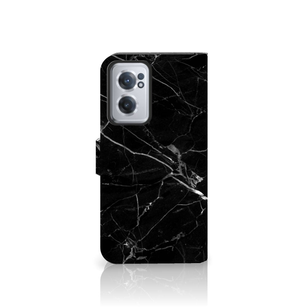 OnePlus Nord CE 2 Bookcase Marmer Zwart - Origineel Cadeau Vader