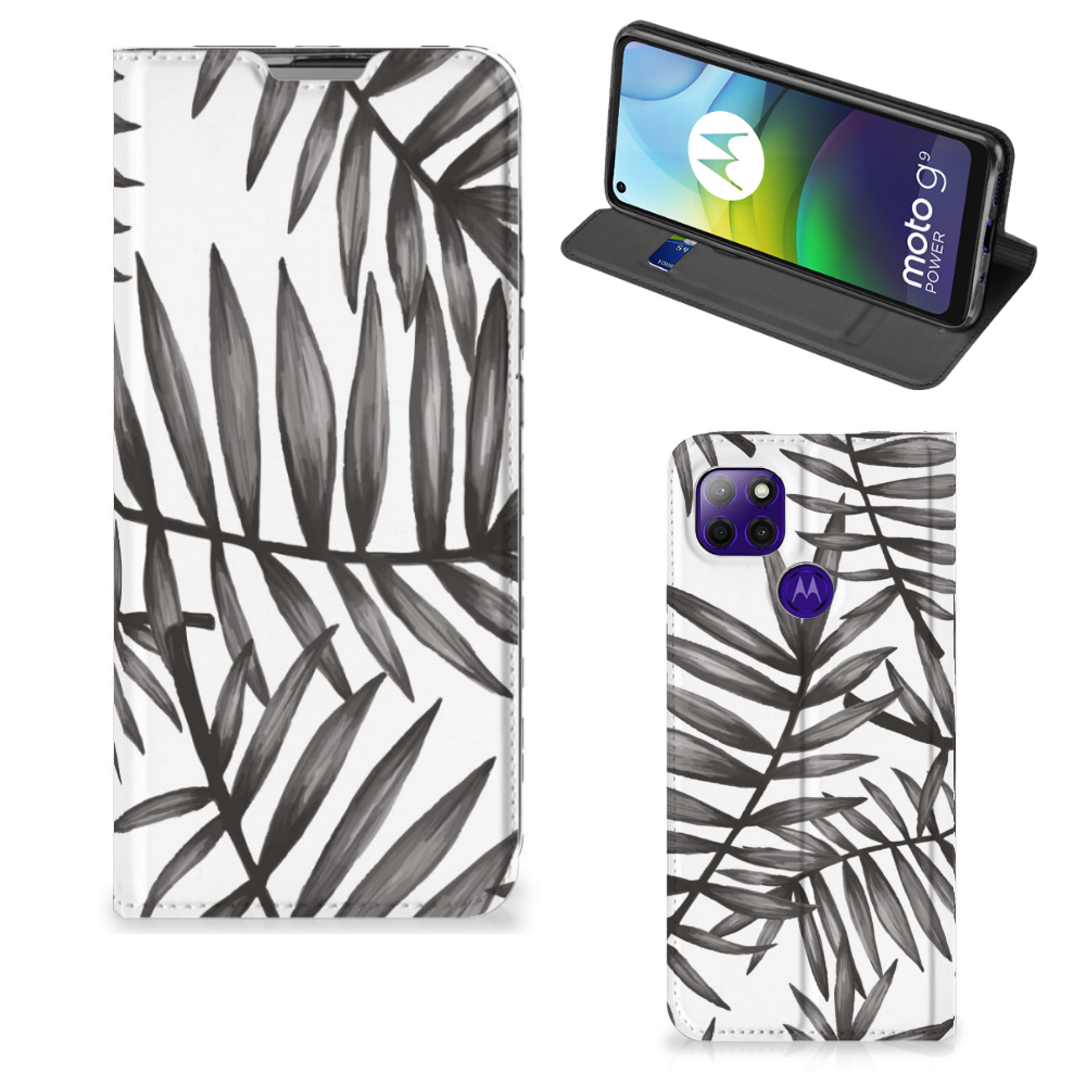 Motorola Moto G9 Power Smart Cover Leaves Grey - B2C Telecom