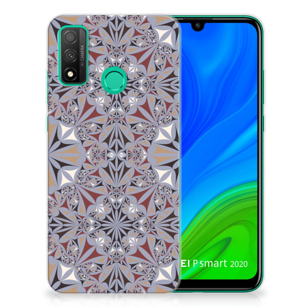Huawei P Smart 2020 TPU Siliconen Hoesje Flower Tiles B2C Telecom
