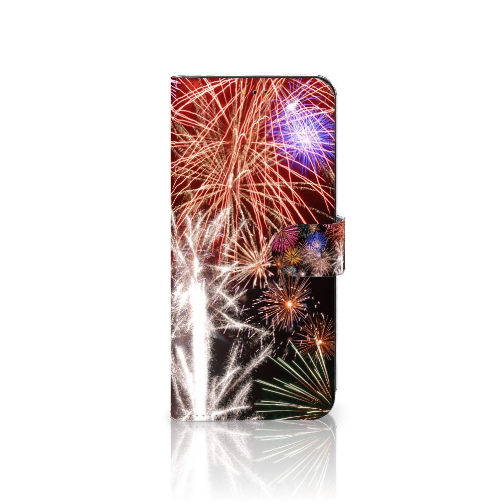 Samsung Galaxy A14 5G Wallet Case met Pasjes Vuurwerk met kleurrijke siervuurwerkprint