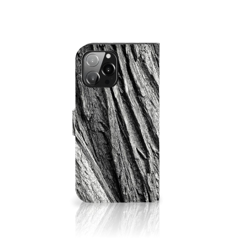 Book Style Case iPhone 13 Pro Max Boomschors Grijs
