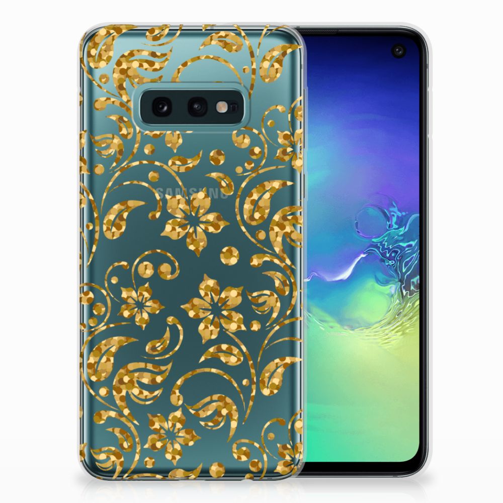 Samsung Galaxy S10e TPU Case Gouden Bloemen