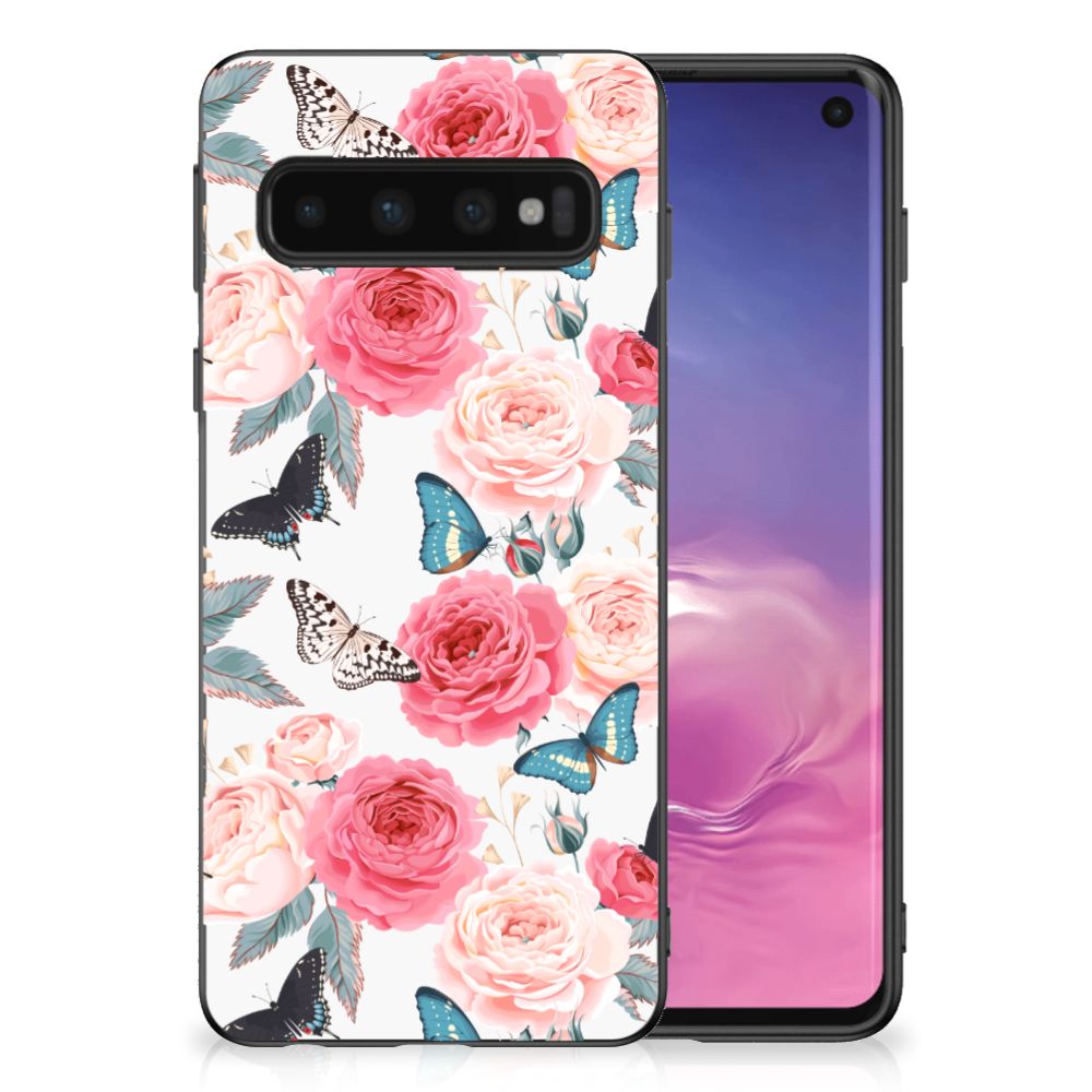 Samsung Galaxy S10 Skin Case Butterfly Roses B2C Telecom