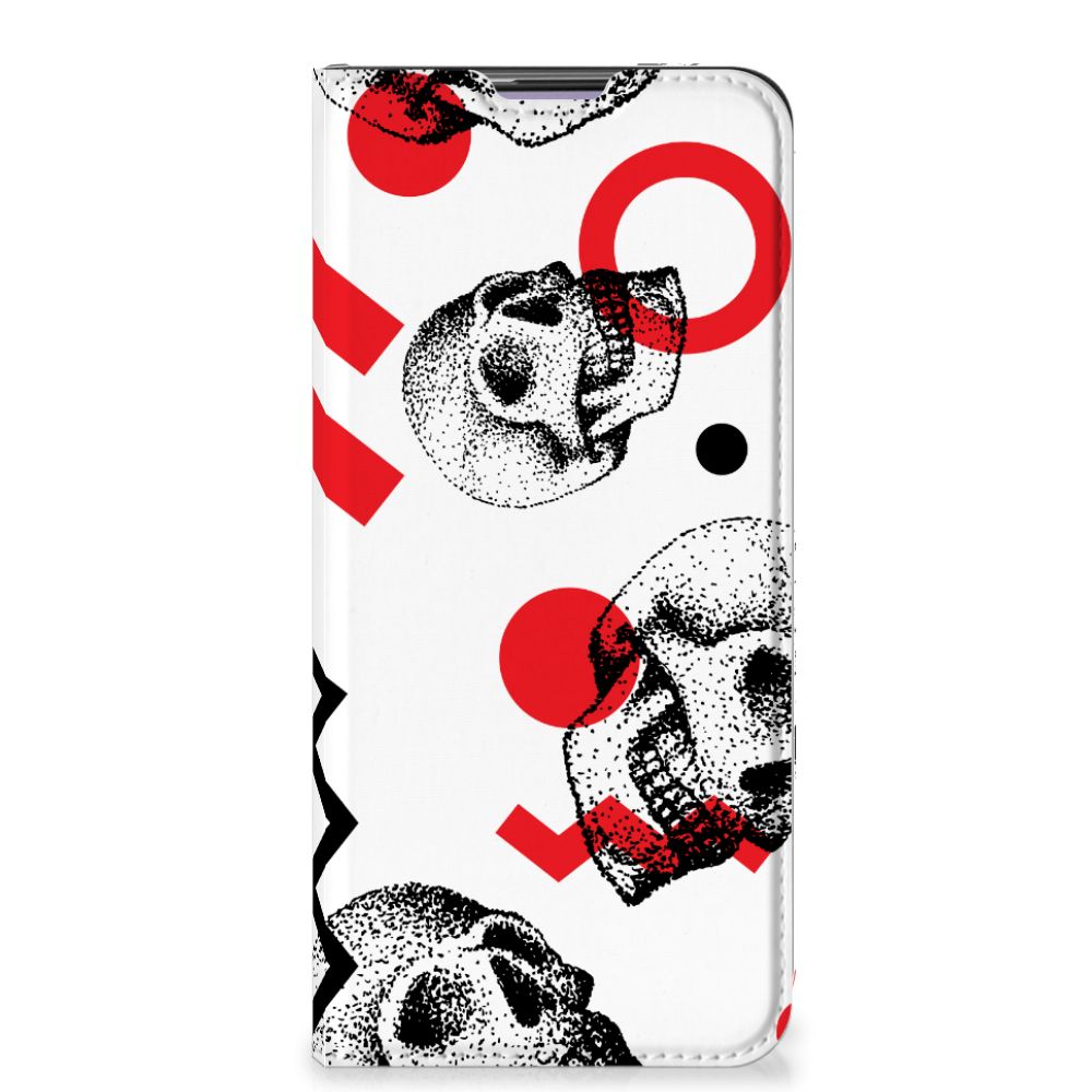 Mobiel BookCase OnePlus Nord CE 5G Skull Red - B2C Telecom