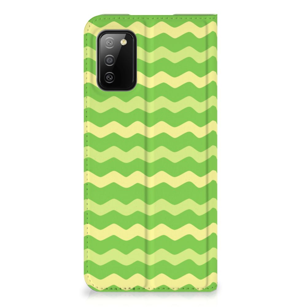 Samsung Galaxy M02s | A02s Hoesje met Magneet Waves Green - B2C Telecom