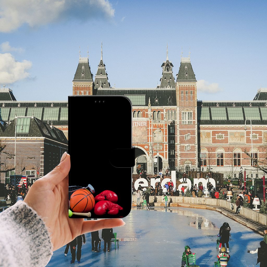 iPhone 13 Pro Max Wallet Case met Pasjes Sports met sportafbeeldingen in Amsterdam