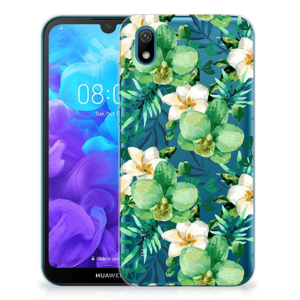 Huawei Y5 (2019) TPU Case Orchidee Groen