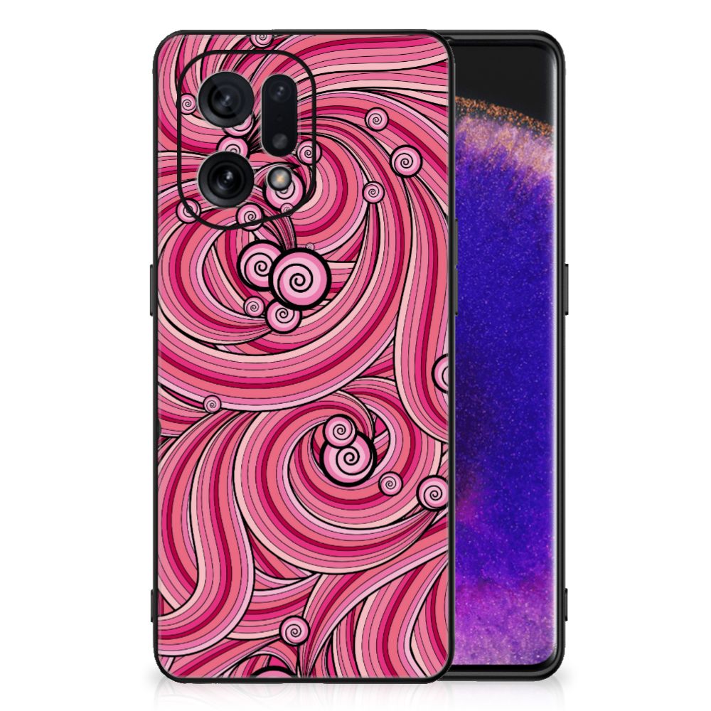 OPPO Find X5 Leuk Telefoonhoesje Swirl Pink B2C Telecom