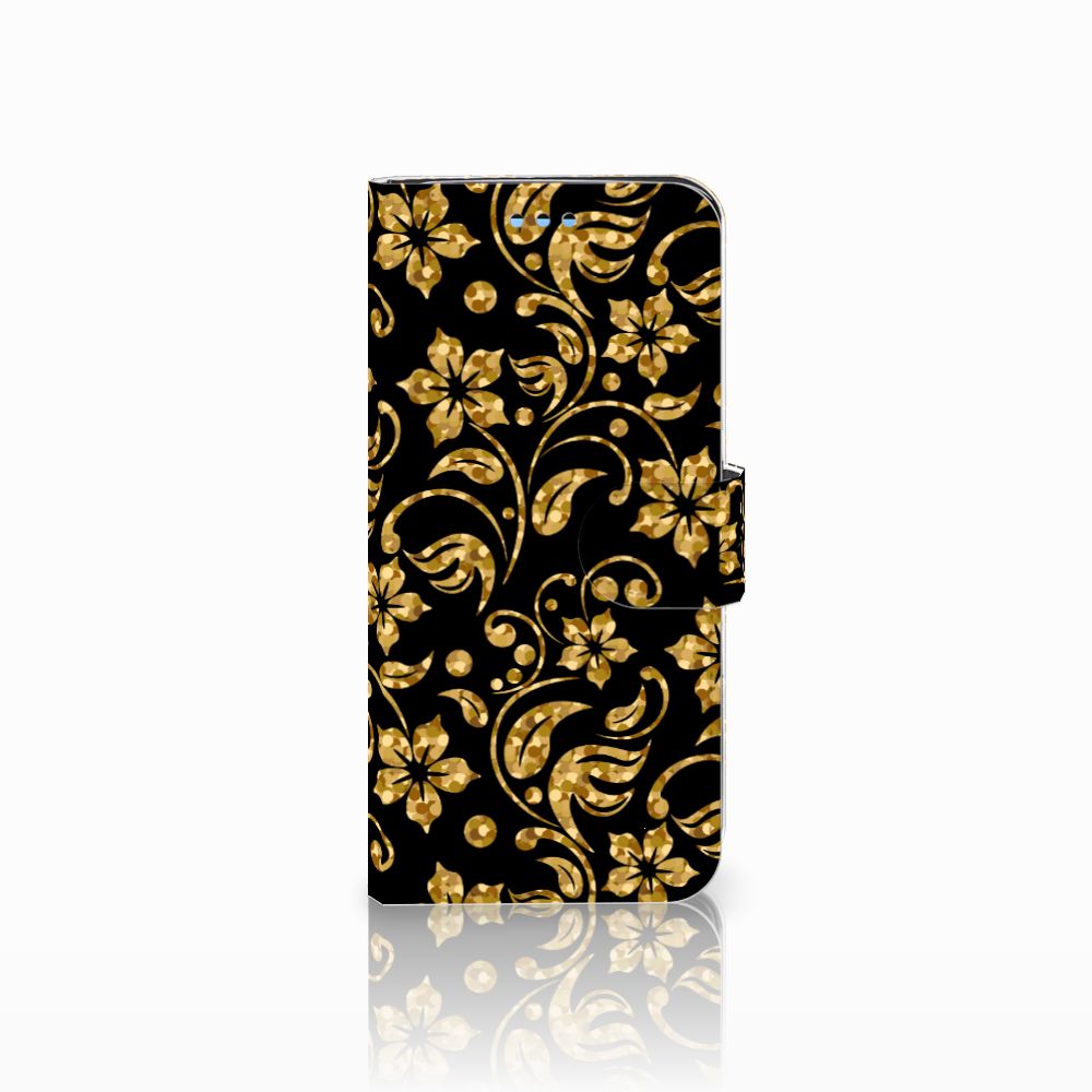Samsung Galaxy S9 Hoesje Gouden Bloemen