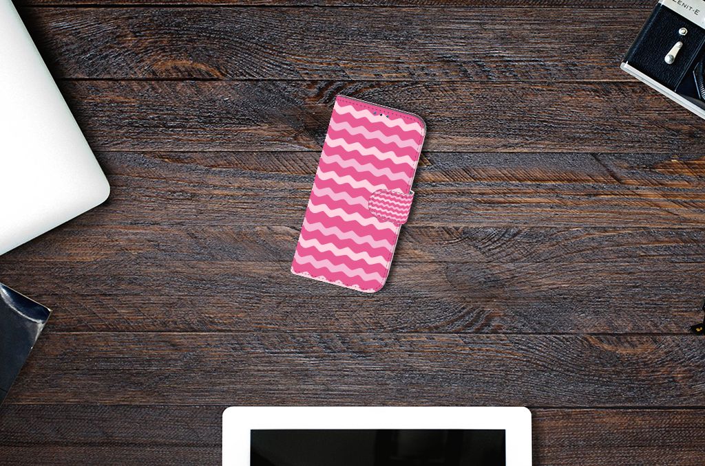 iPhone 14 Pro Telefoon Hoesje Waves Pink