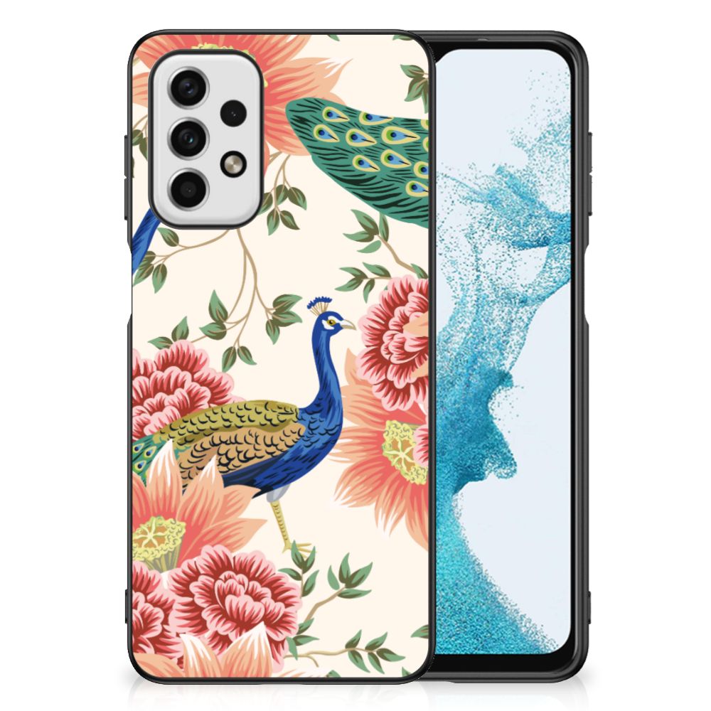 Dierenprint Telefoonhoesje voor Samsung Galaxy A23 Pink Peacock B2C Telecom