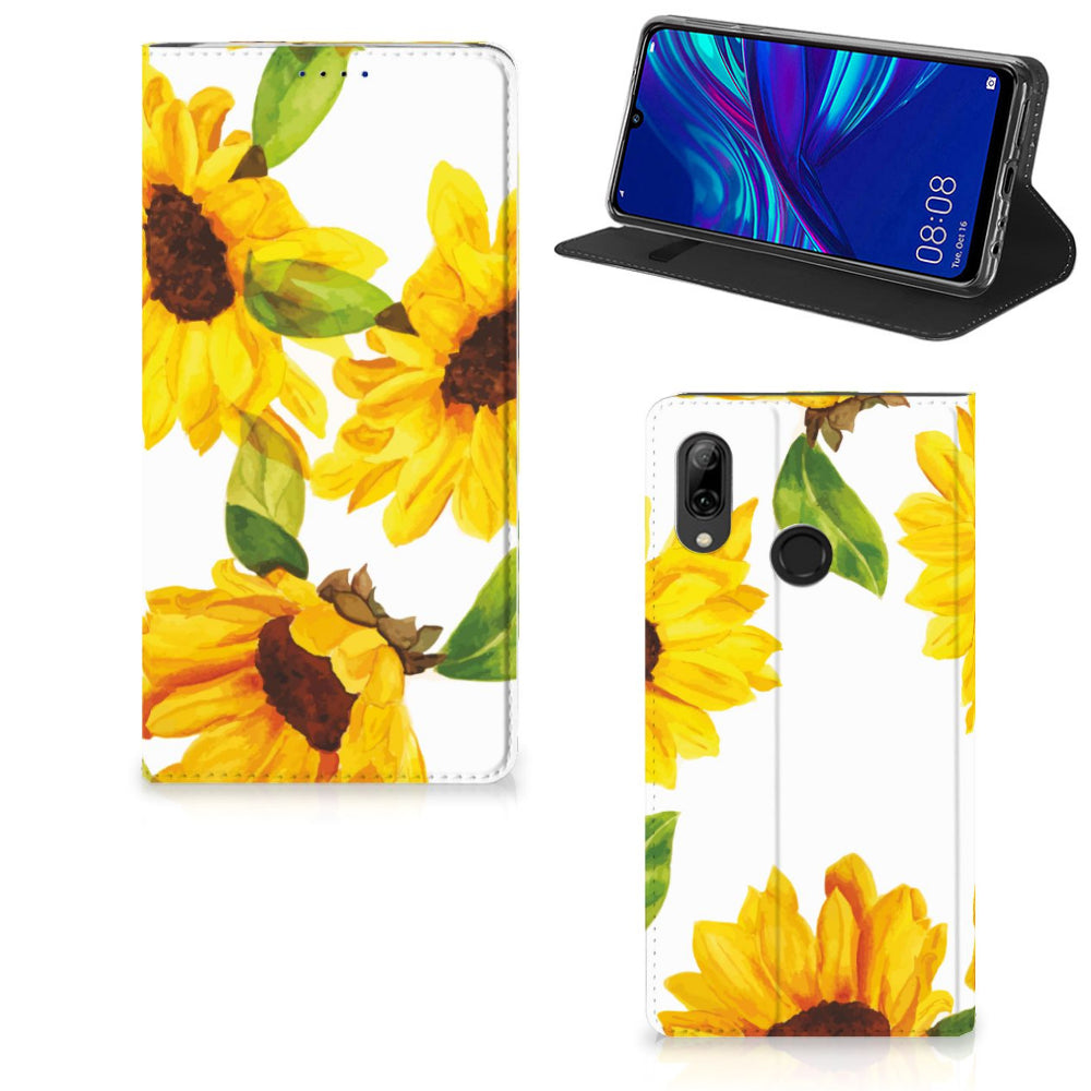 Smart Cover voor Huawei P Smart (2019) Zonnebloemen