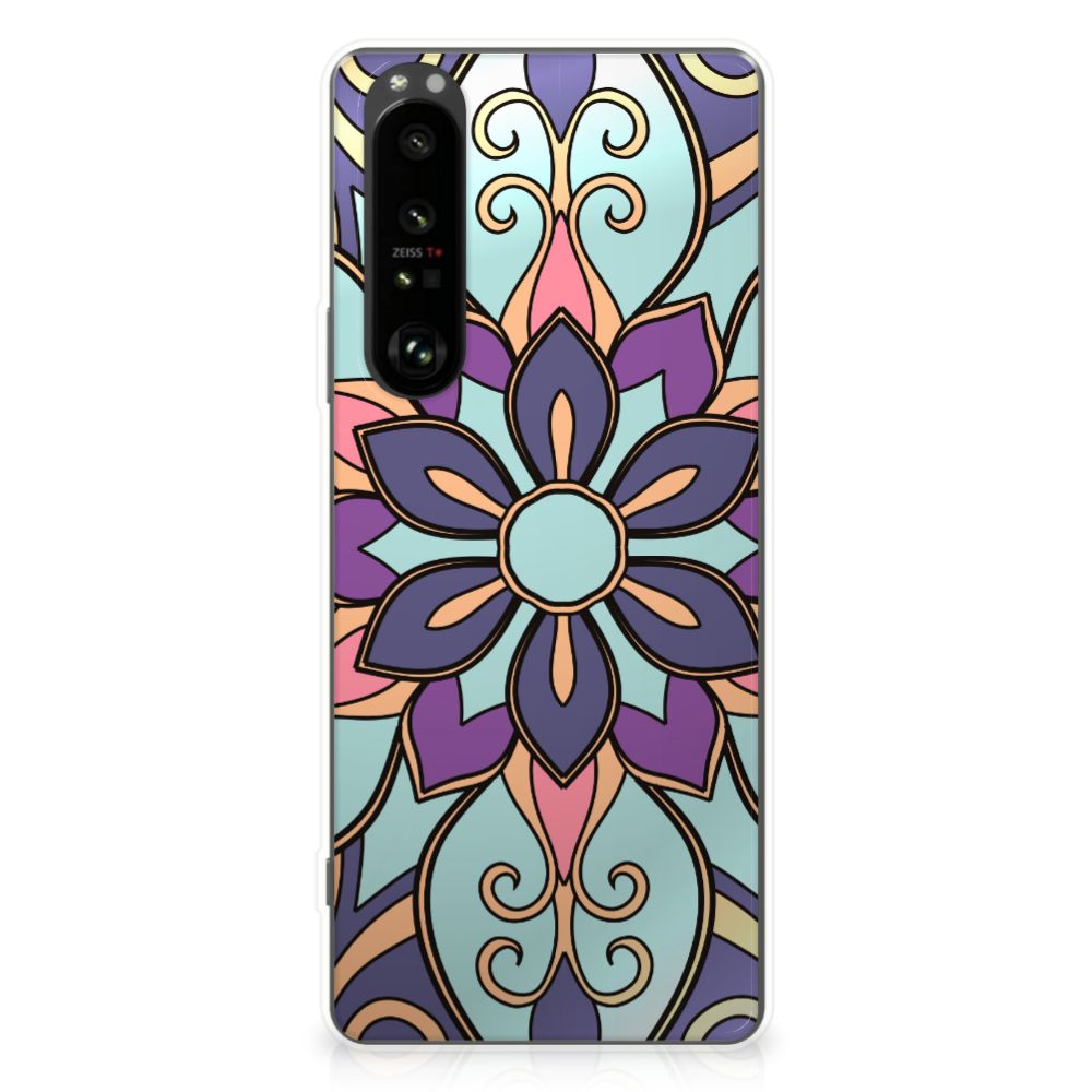Sony Xperia 1 III TPU Case Purple Flower B2C Telecom