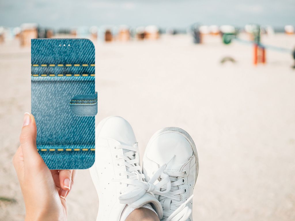 Samsung Galaxy S10 Plus Wallet Case met Pasjes Jeans