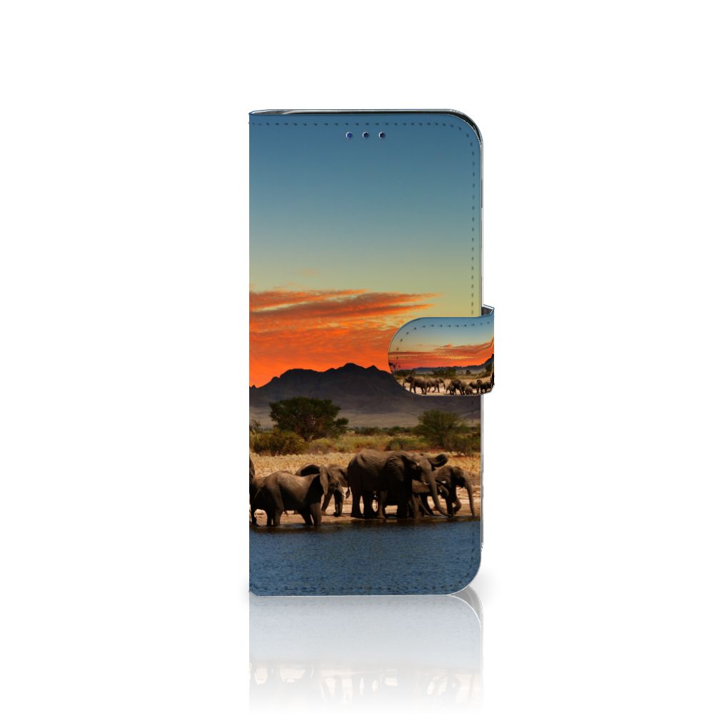 Samsung Galaxy A30 Telefoonhoesje met Pasjes Olifanten