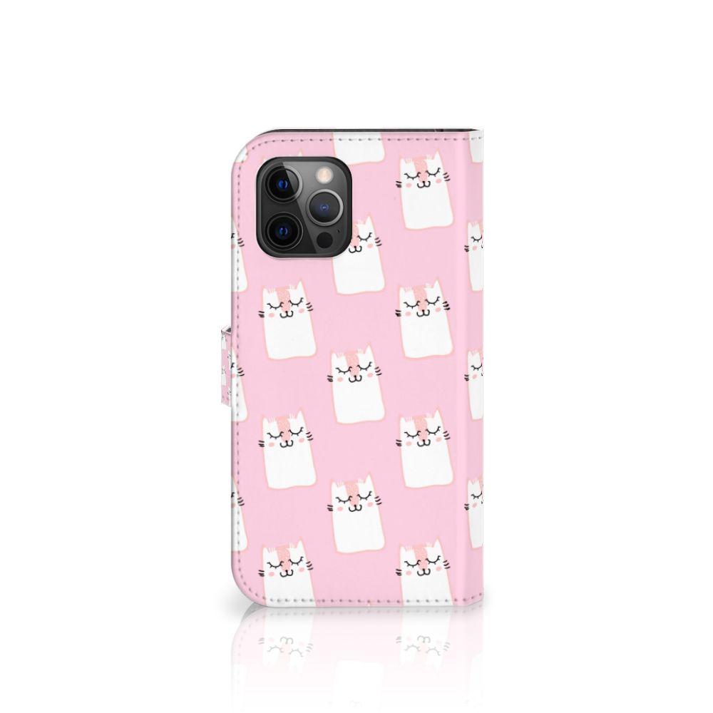 Apple iPhone 12 Pro Max Telefoonhoesje met Pasjes Sleeping Cats
