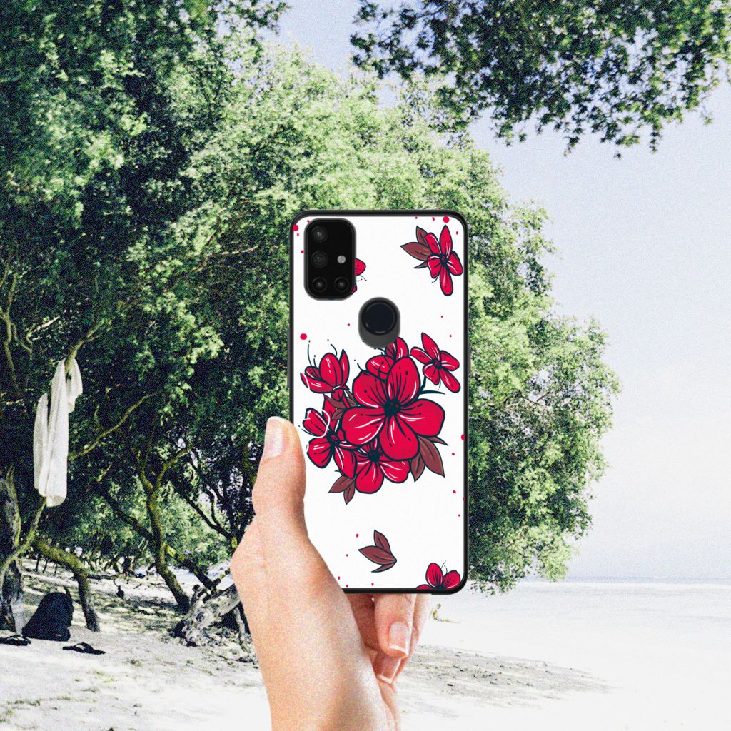 OnePlus Nord N10 5G Bloemen Hoesje Blossom Red B2C Telecom