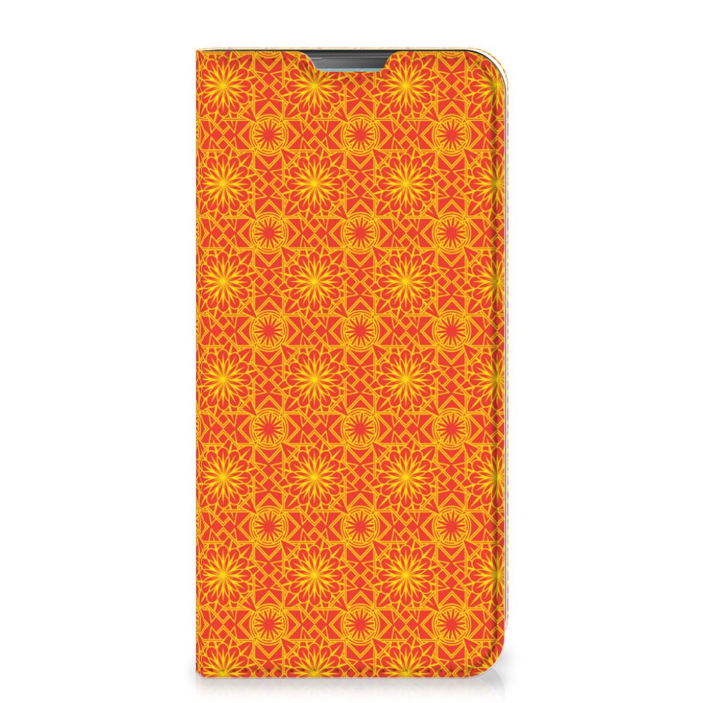 Nokia 3.4 Hoesje met Magneet Batik Oranje - B2C Telecom