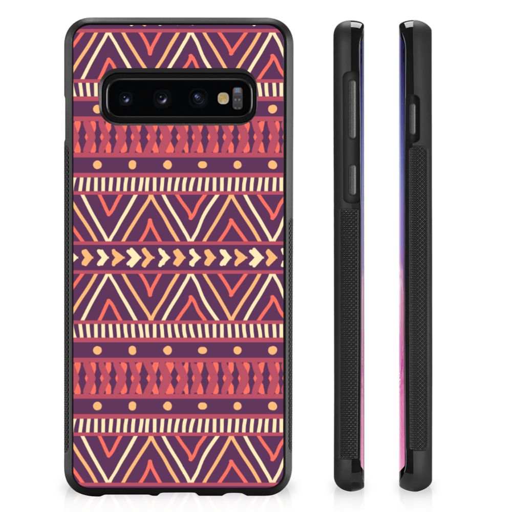 Samsung Galaxy S10+ Bumper Case Aztec Paars