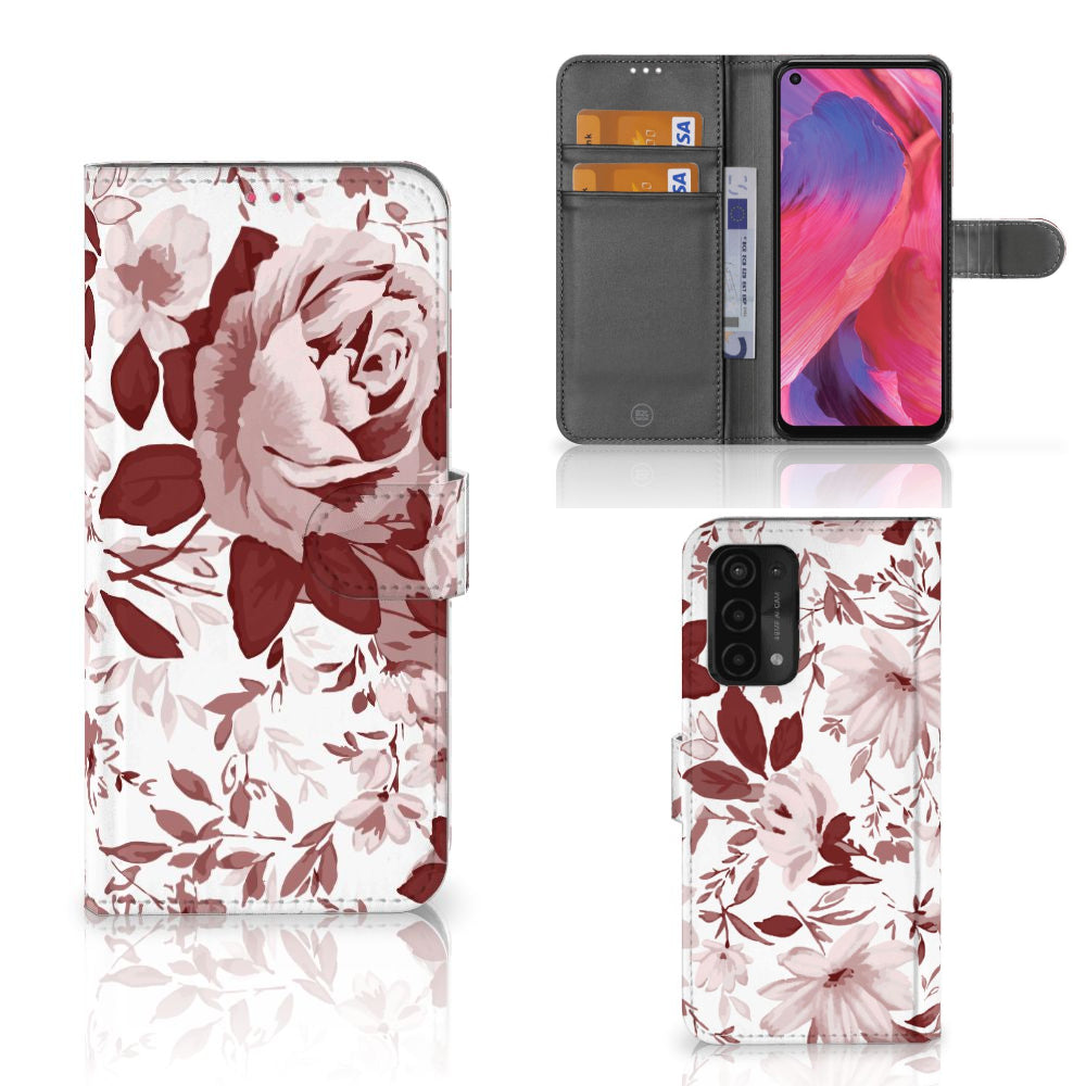 Hoesje OPPO A54 5G | A74 5G | A93 5G Watercolor Flowers