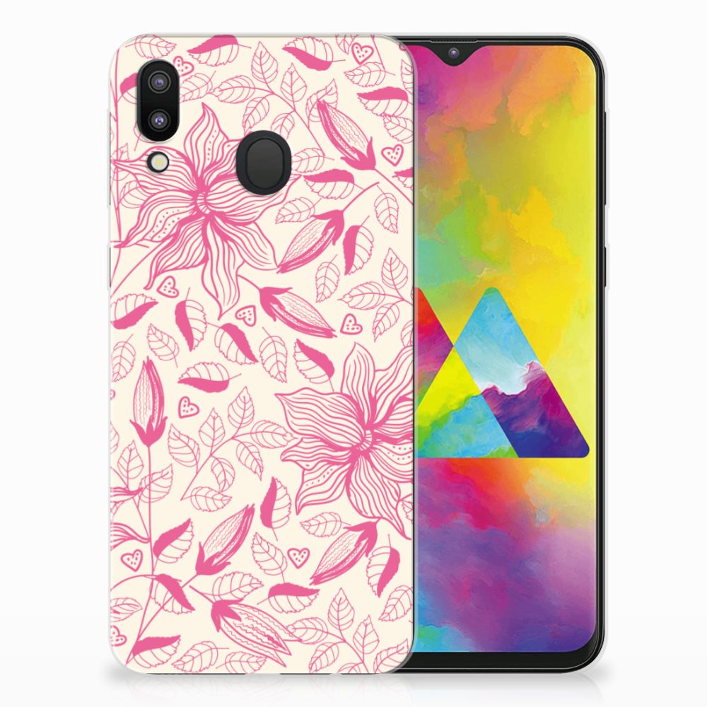 Samsung Galaxy M20 (Power) TPU Case Pink Flowers