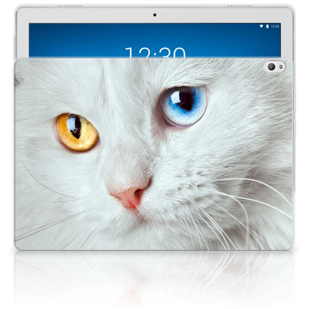 Lenovo Tab P10 Back Case Witte Kat