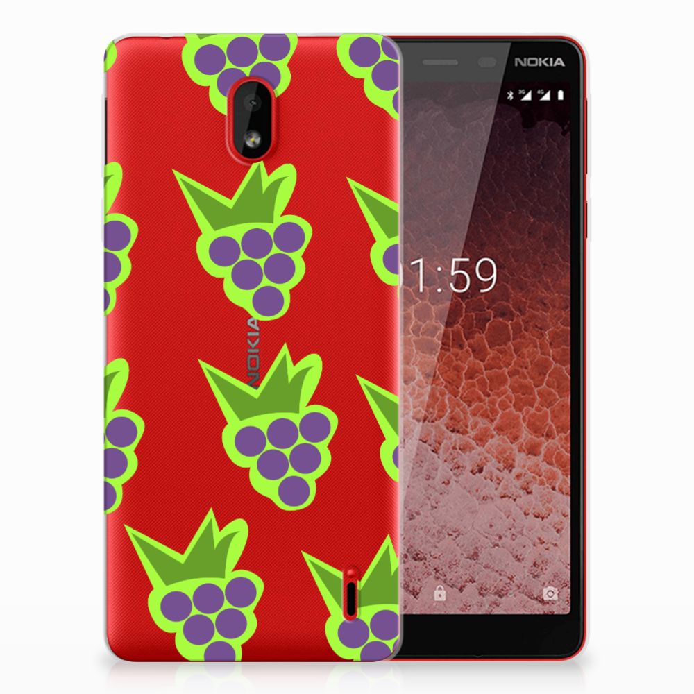 Nokia 1 Plus Siliconen Case Druiven