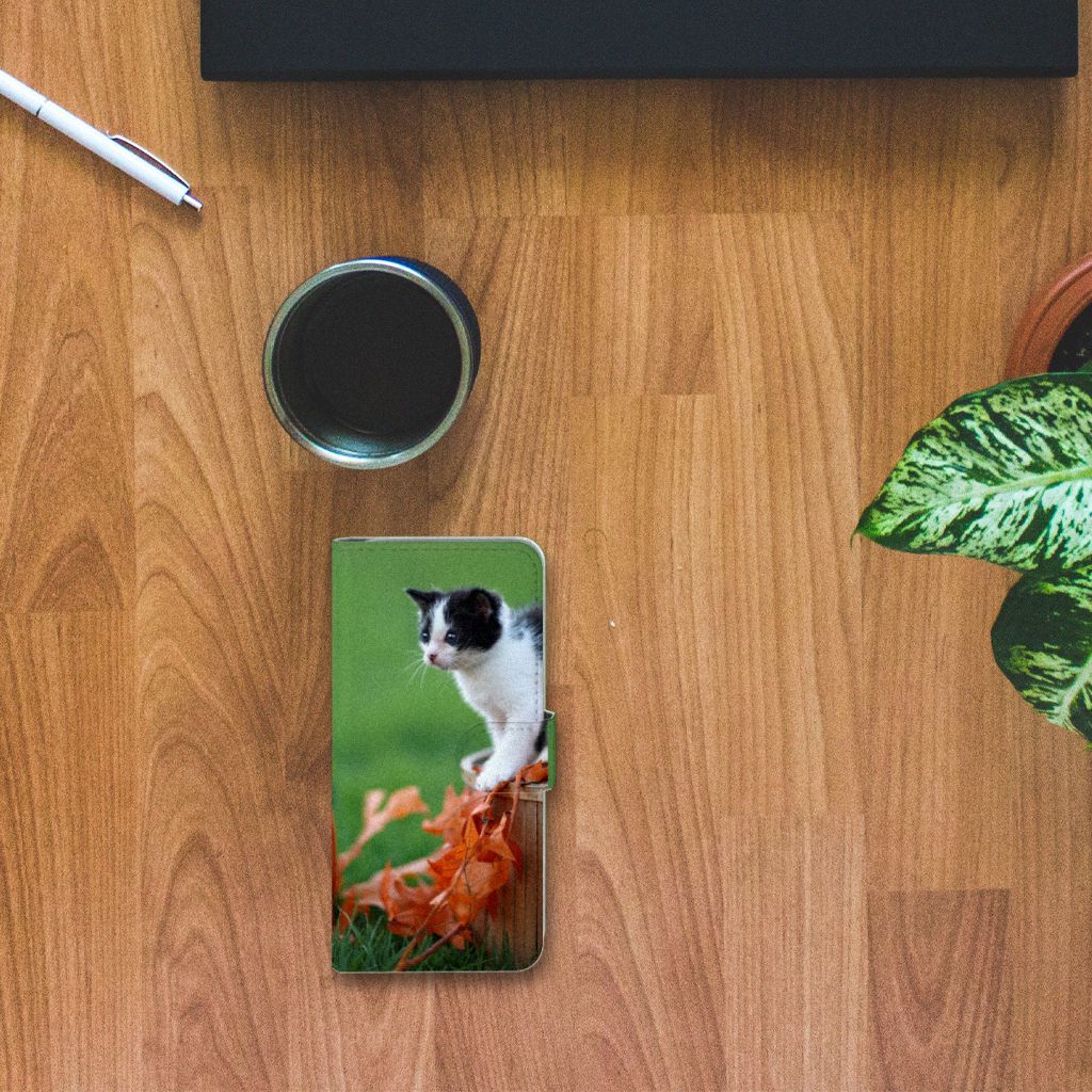 Samsung Galaxy S10 Telefoonhoesje met Pasjes Kitten