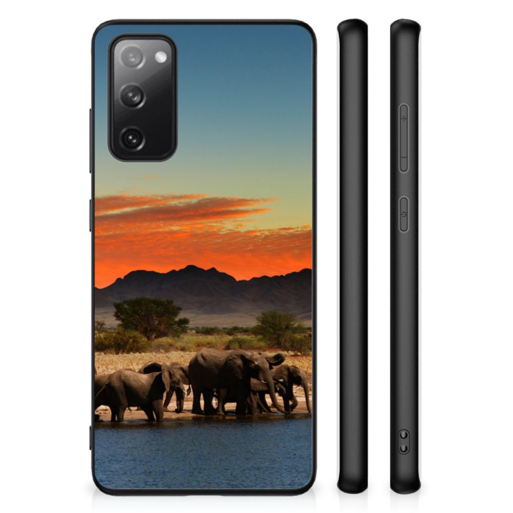 Samsung Galaxy S20 FE Dierenprint Telefoonhoesje Olifanten B2C Telecom