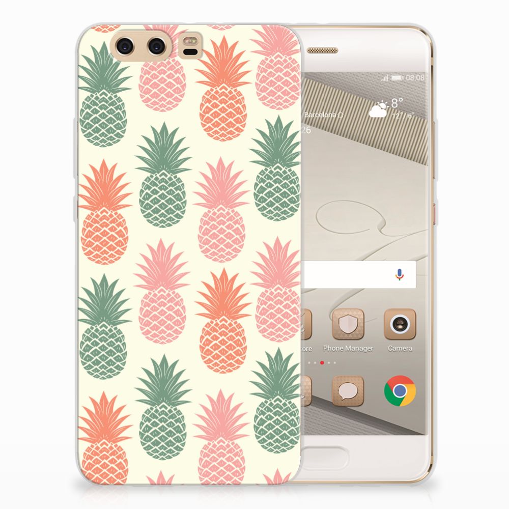 Huawei P10 Plus Siliconen Case Ananas