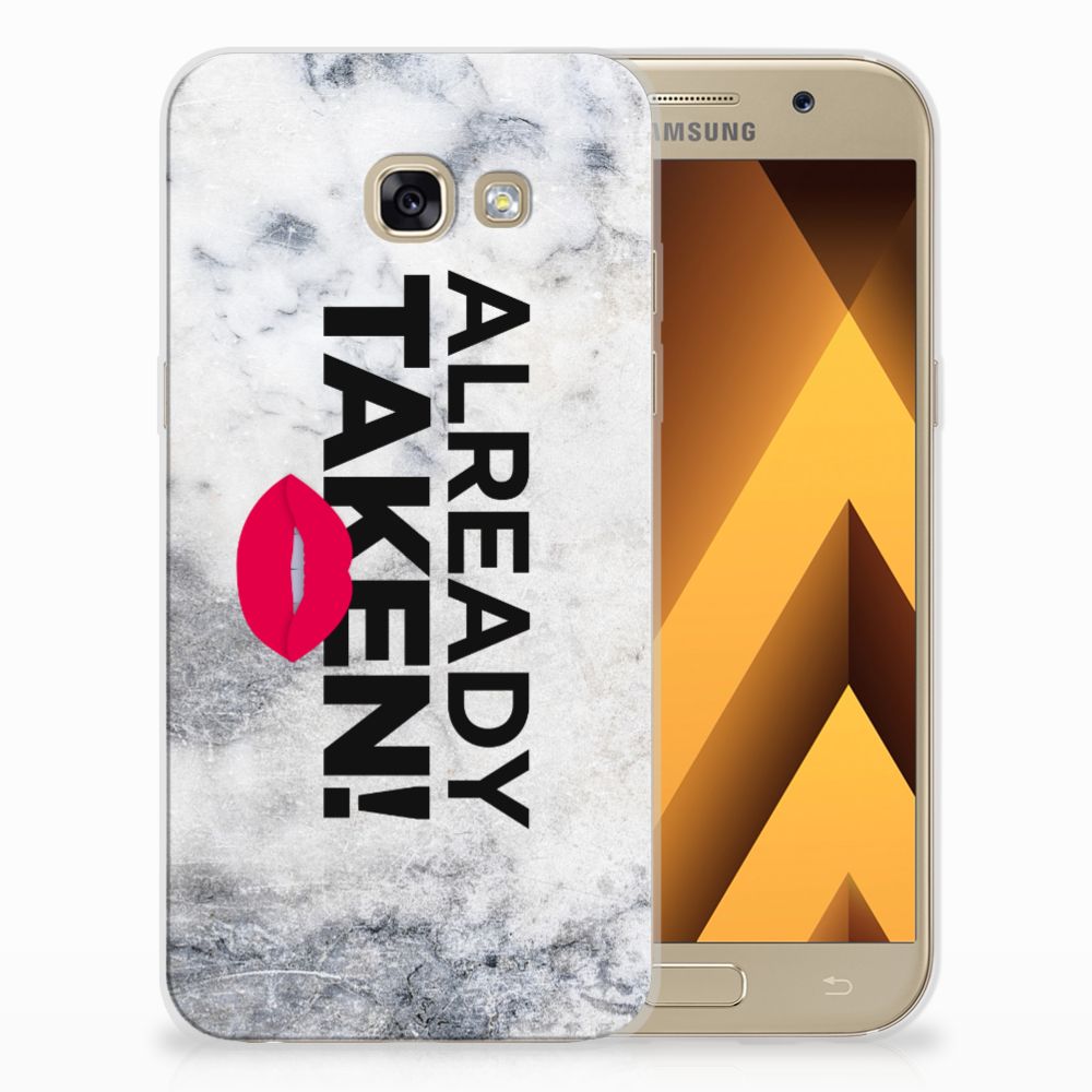 Samsung Galaxy A5 2017 Siliconen hoesje met naam Already Taken White