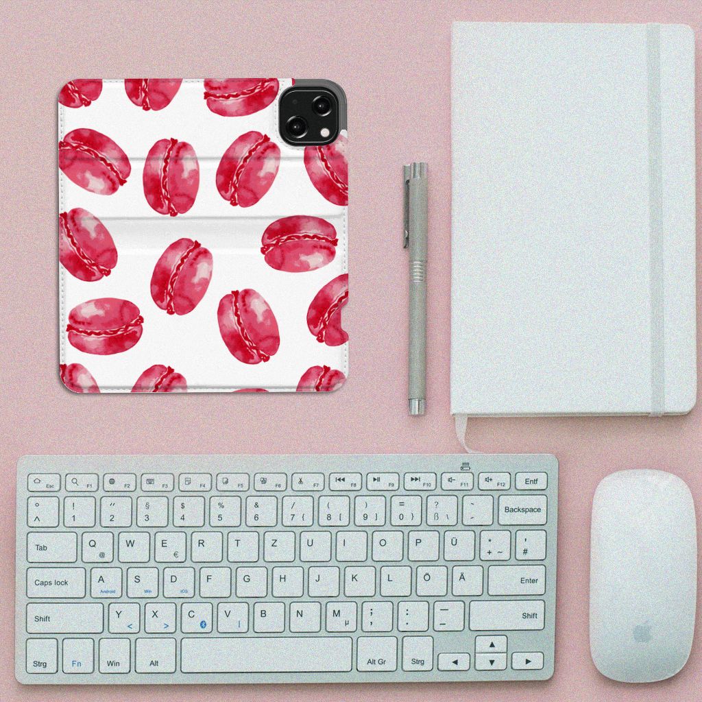 iPhone 13 Flip Style Cover Pink Macarons