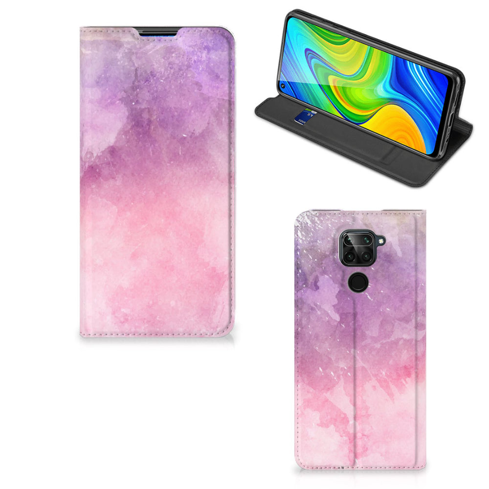 Bookcase Xiaomi Redmi Note 9 Pink Purple Paint