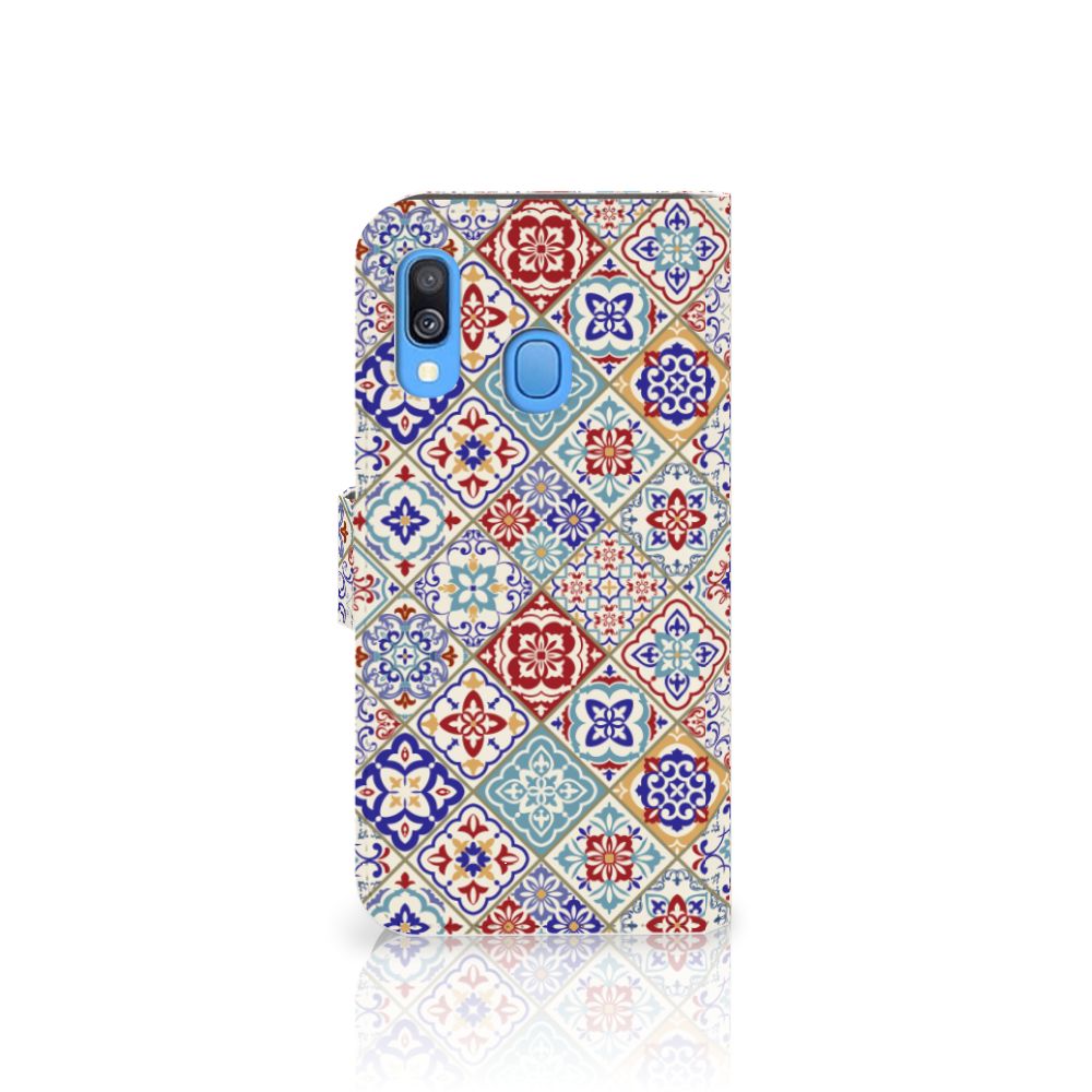 Samsung Galaxy A40 Bookcase Tiles Color