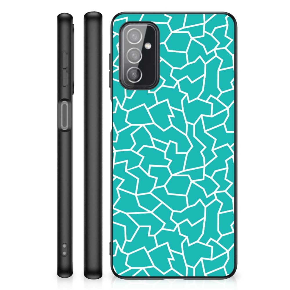 Samsung Galaxy M52 Leuk Telefoonhoesje Cracks Blue B2C Telecom