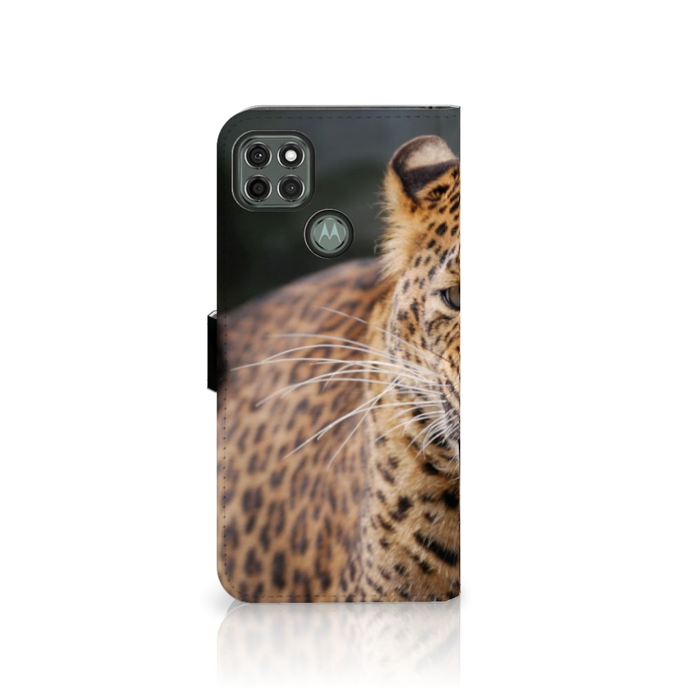 Motorola Moto G9 Power Telefoonhoesje met Pasjes Luipaard