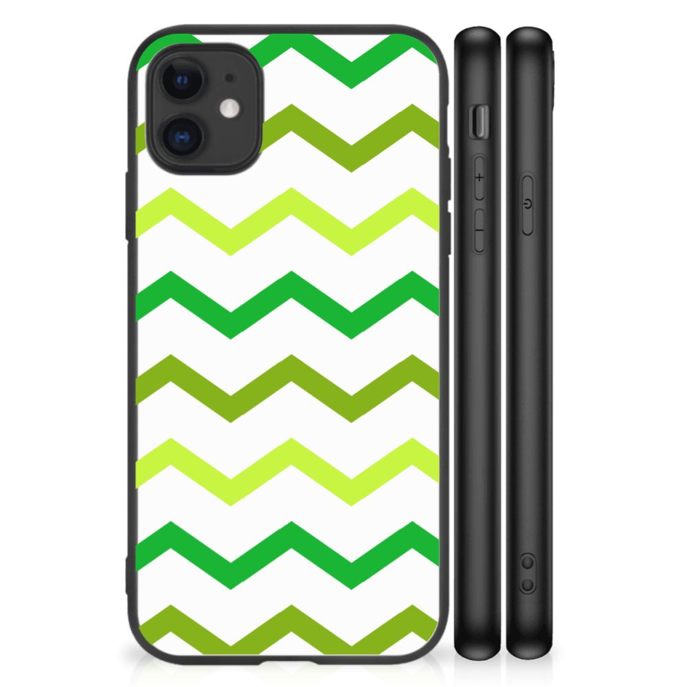 iPhone 11 Back Case Zigzag Groen B2C Telecom
