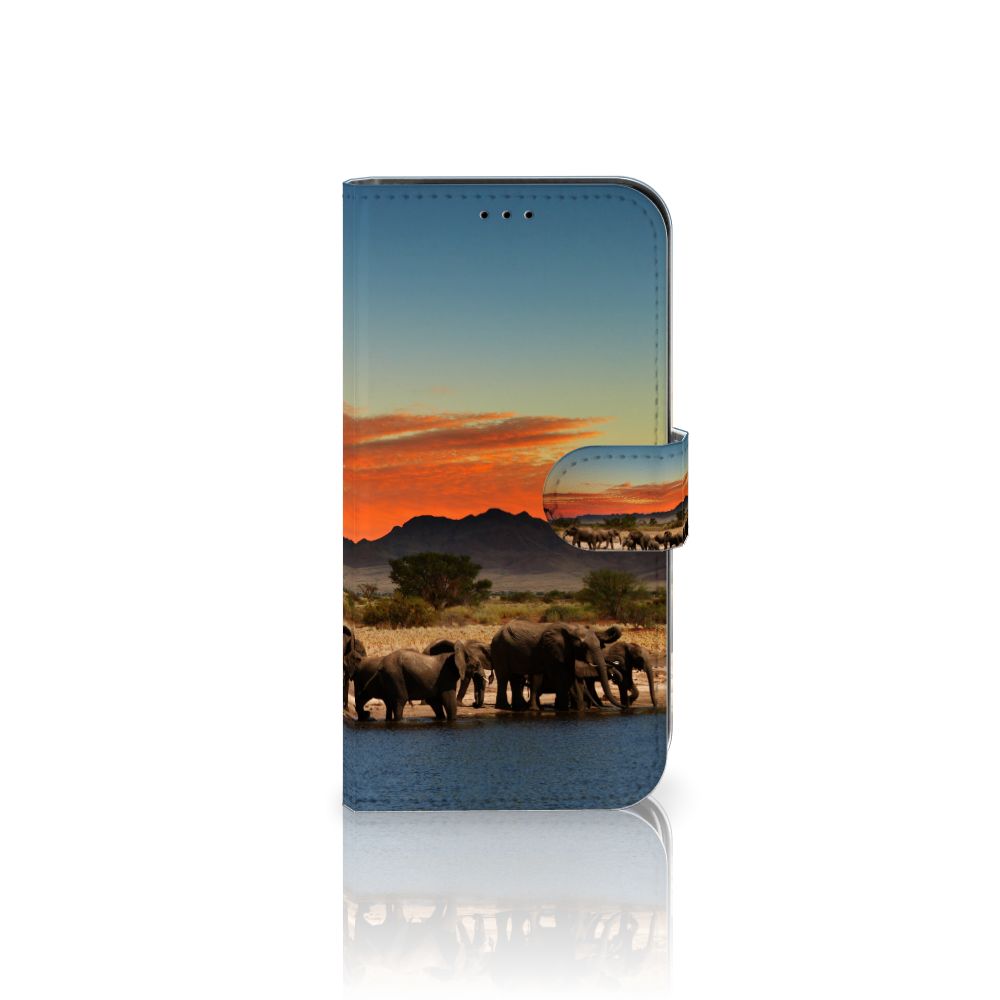 Apple iPhone 13 Telefoonhoesje met Pasjes Olifanten
