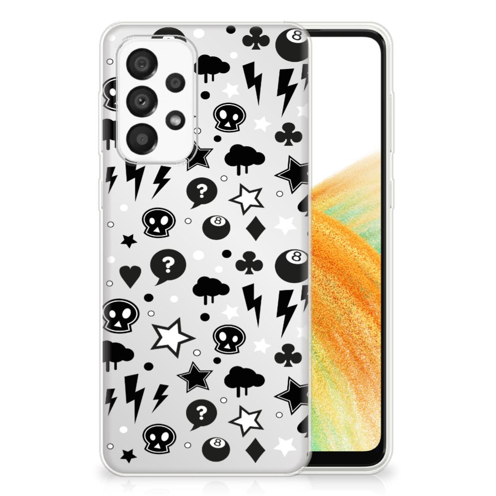 Silicone Back Case Samsung Galaxy A33 5G Silver Punk B2C Telecom