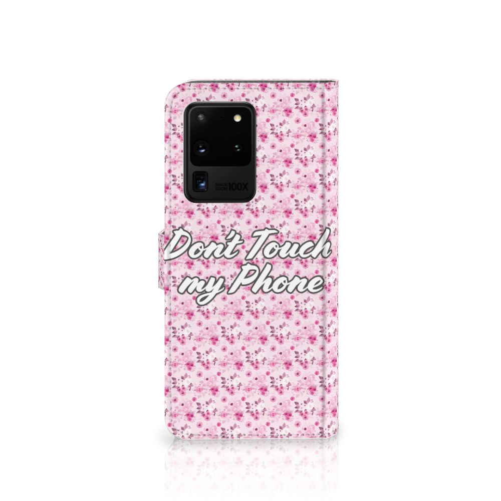 Samsung Galaxy S20 Ultra Portemonnee Hoesje Flowers Pink DTMP