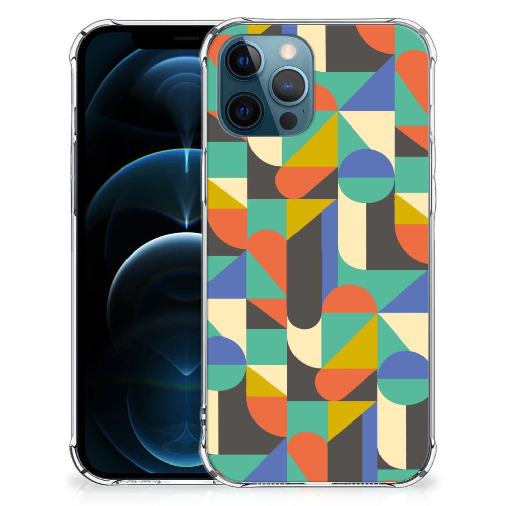 iPhone 12 | 12 Pro Doorzichtige Silicone Hoesje Funky Retro