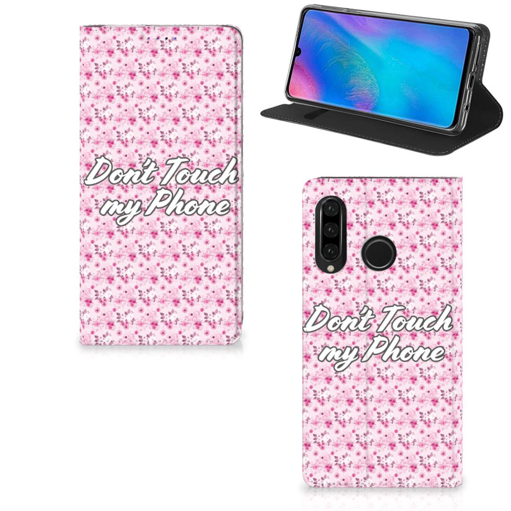 Huawei P30 Lite New Edition Design Case Flowers Pink DTMP