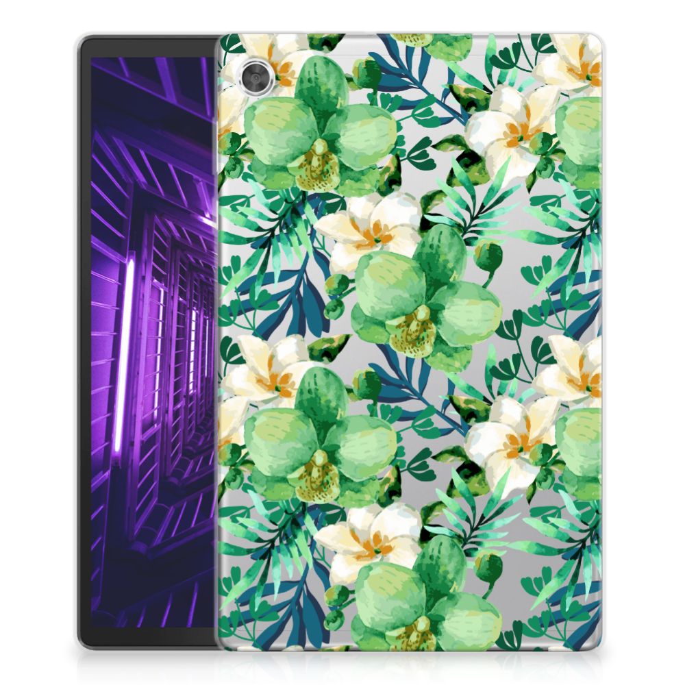 Lenovo Tab M10 Plus Siliconen Hoesje Orchidee Groen - B2C Telecom